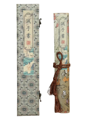 Xuan Paper Calligraphy Artwork Tracing Writing copying Scroll  Brocade Box Set of Chinese Culture of《Book of Warning And Vigilance 》by Zhu Ge Liang