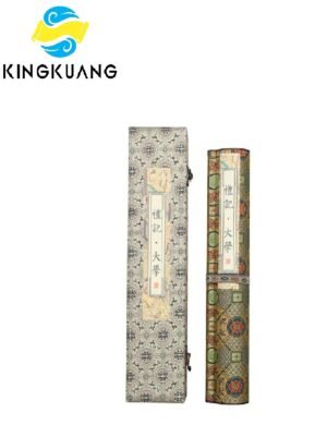 001 Chinese Xuan Paper Art Paper rice paper calligraphy paper Tracing Writing Copying Scroll of < Li Ji Da Xue > Song Brocade Box Set