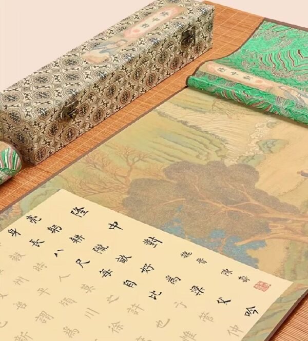 xuan paper Calligraphy paper Scroll Tracing Writing of < Long Zhong Dui   >brocade Box Set