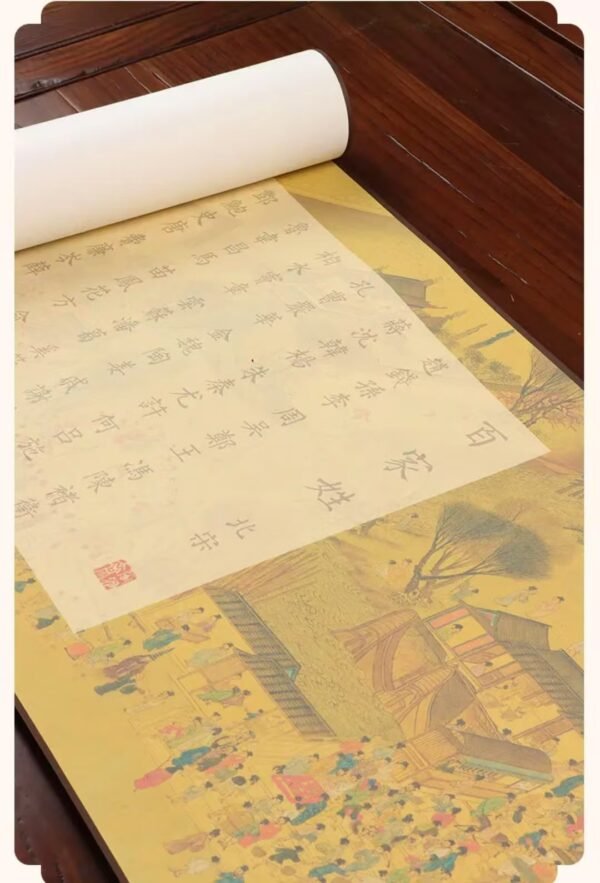 Xuan Paper Art Paper Calligraphy Scroll Tracing Writing of < BAI JIA XING> Brocade Box Set