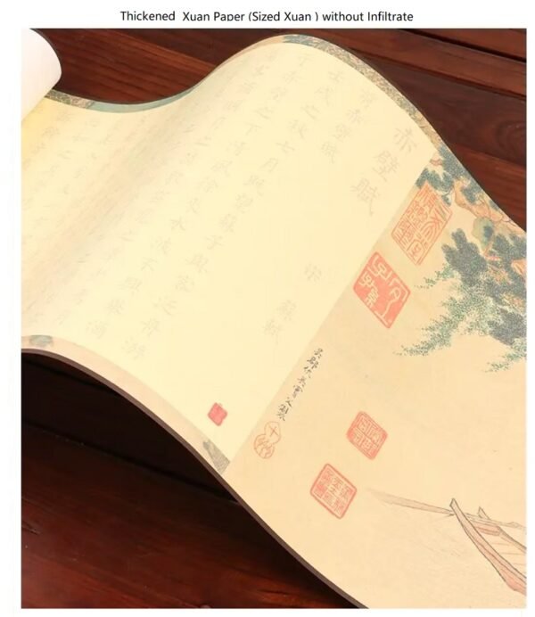 006 xuan paper calligraphy paper artworks scroll Tracing Writing of China Poems of < CHI BI FU >Song Brocade Box Set