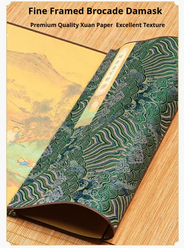 Rice Paper Calligraphy paper painting artworks tracing writing chinese poem  scroll of < GUI QU LAI XI CI > Song Brocade Box Set
