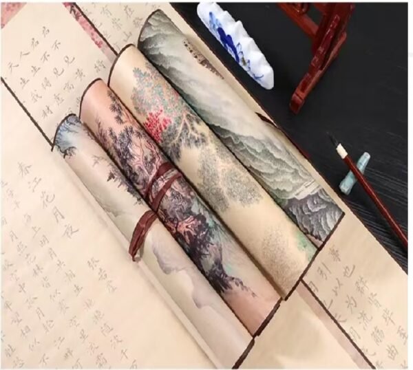 006 xuan paper art paper calligraphy paper Tracing and Writing of <QING YUN ZHI > Hand Scroll Artworks Brocade Box Set