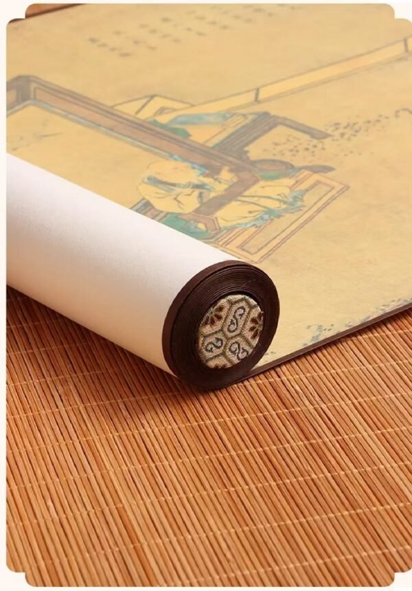 007 XUAN PAPER Art Paper Caligraphy Scroll Tracing Writing of < Twelve of Lun Yu> Song Brocade Box Set