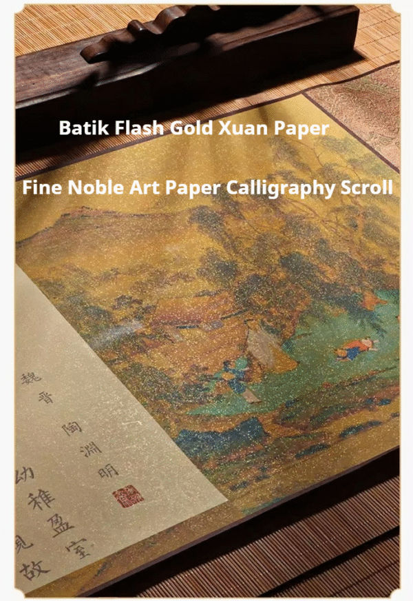 Rice Paper Calligraphy paper painting artworks tracing writing chinese poem  scroll of < GUI QU LAI XI CI > Song Brocade Box Set