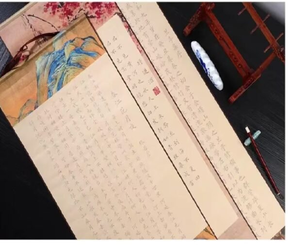 008 xuan paper art paper calligraphy paper Tracing and Writing of <QING YUN ZHI > Hand Scroll Artworks Brocade Box Set