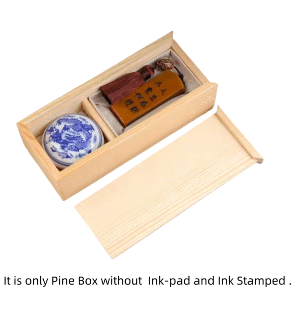 Xuan Paper Rice Paper Inkpad ink-stamped Natural Pine Box Chinese Calligraphy  Painting articrafts package Gfit Box.