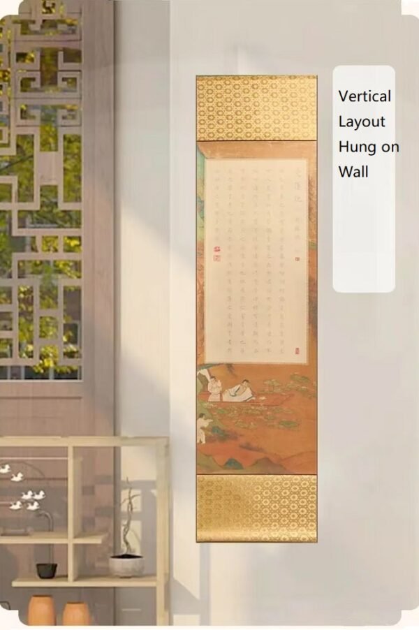 Xuan Paper Art Paper Calligraphy  Artworks  Tracing and Writing Scroll  of <  Ai Lian Shuo > Brocade Box Set