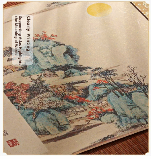 Xuan paper Art Paper Calligraphy Tracing and Writing Scroll of <CHUN JIANG HUA YUE YE >Song Brocade Box Set
