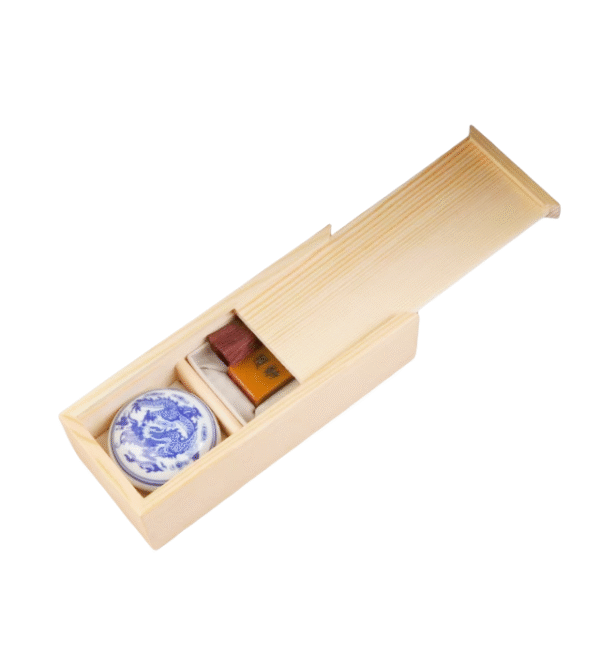 Xuan Paper Rice Paper Inkpad ink-stamped Natural Pine Box Chinese Calligraphy  Painting articrafts package Gfit Box.