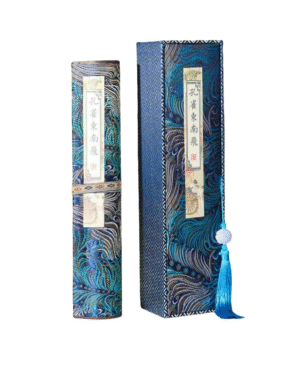 xuan paper  Calligraphy Paper Artworks Tracing Writing Copying Scroll of < KONG QUE DONG NAN FEI  > Song Brocade Box