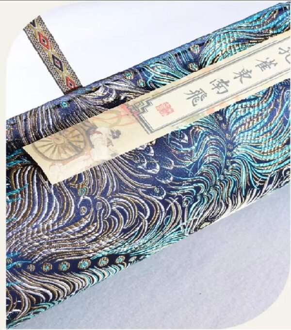 xuan paper  Calligraphy Paper Artworks Tracing Writing Copying Scroll of < KONG QUE DONG NAN FEI  > Song Brocade Box