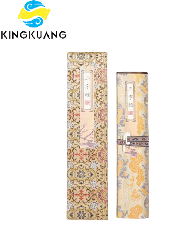 Xuan Paper Art Paper Caligraphy Artwork Tracing And Writing  Scroll of < San Zi Jing> Brocade Box Set