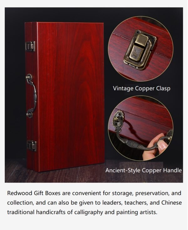 32*16cm Red wood Calligraphy  Xuan Paper Brochure Booklet Ablum Collection  Gift  Artworks Box Sets