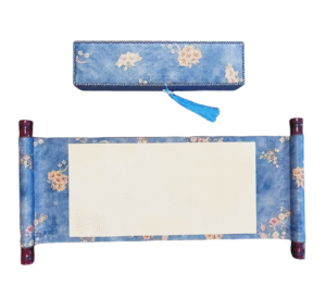 Xuan Paper Art Paper Sumi-E Painting Calligraphy Artwork Scroll Crafts  Golden Branch Flower  Song Brocade Box