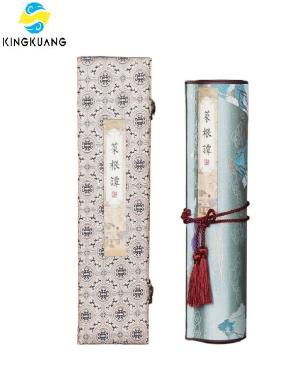 001 Xuan Paper Art Paper Sumi-e Paper Tracing and Writing Hand Mounted Scroll of <CAI GEN TAN> Song Brocade Box Set Gift