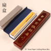 10 inch Xuan Paper Hand-Folding Fan Imitation Wooden Box 