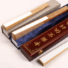 10 inch Xuan Paper Hand-Folding Fan Imitation Wooden Box 