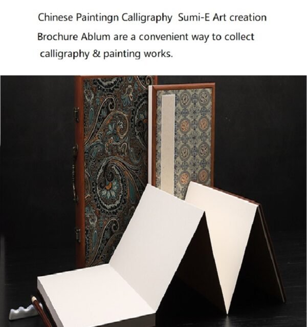 32*16cm Xuan Paper  Rice Paper  Art Paper Calligraphy Painting Paper  Sumi- E Paper Brochure list Ablum Red Wooden Box  Set