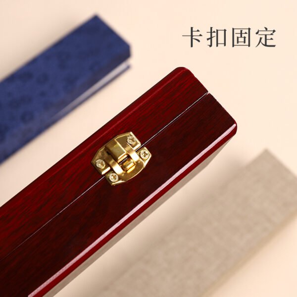 10 inch Xuan Paper Hand-Folding Fan Imitation Wooden Box 