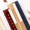 10 inch Xuan Paper Hand-Folding Fan Imitation Wooden Box 