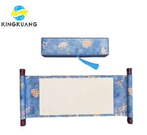 Xuan Paper Art Paper Sumi-E Painting Calligraphy Artwork Scroll Crafts  Golden Branch Flower  Song Brocade Box