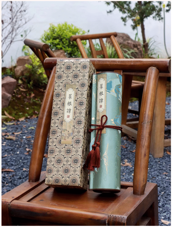 34*1157cm  Xuan Paper Art Paper Sumi-e Paper Tracing and Writing Hand Mounted Scroll of <CAI GEN TAN> Song Brocade Box Set Gift