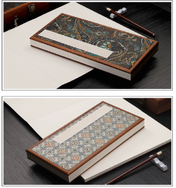 32*16cm Xuan Paper  Rice Paper  Art Paper Calligraphy Painting Paper  Sumi- E Paper Brochure list Ablum Red Wooden Box  Set