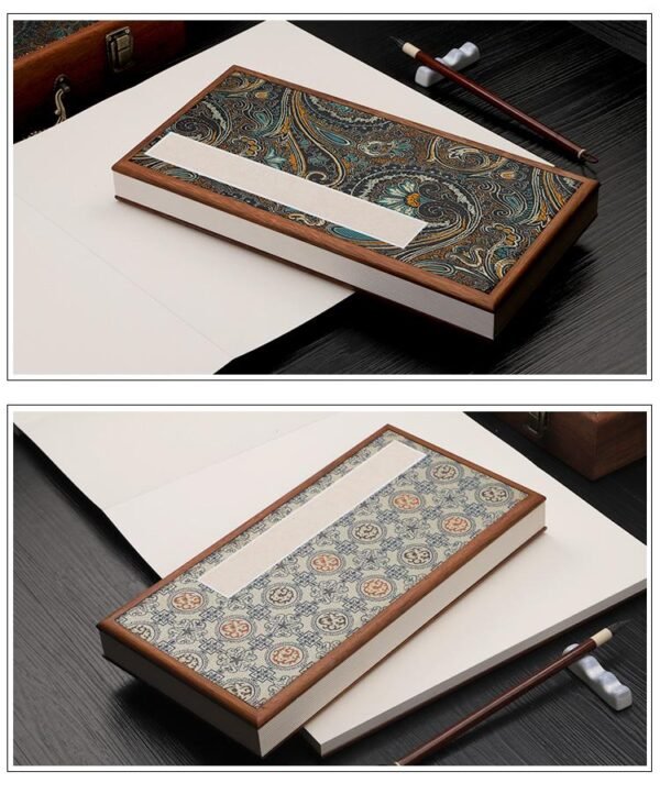 33*25 cm Xuan Paper Rice Paper Art Paper Calligraphy Painting Paper Sumi- E Paper Brochure list Ablum Red Wooden Box Set