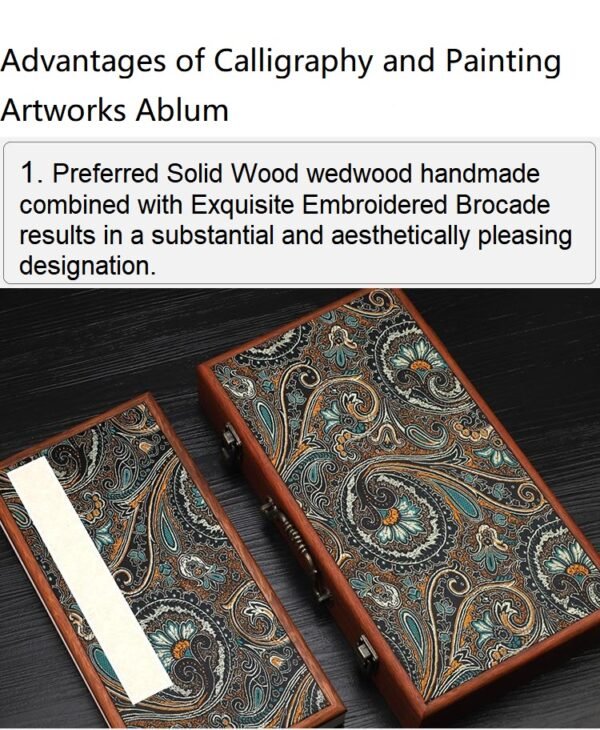 32*16cm Xuan Paper  Rice Paper  Art Paper Calligraphy Painting Paper  Sumi- E Paper Brochure list Ablum Red Wooden Box  Set