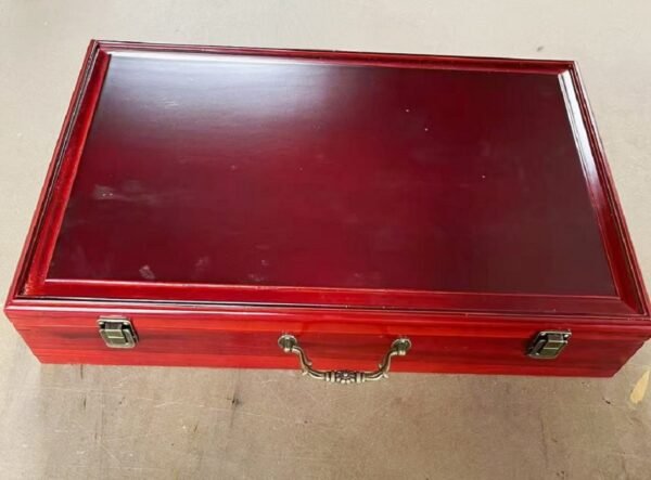 Xuan Paper Camphor wood Red Color Jewelry Box Painting Calligraphy Hand Scrolls 4pcs/set. Case