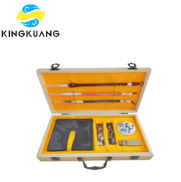 G3 The Chinese Four Treasures of Ancient Study Camphor Wood Collection Package Box Gift Set