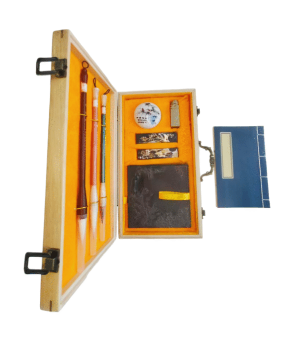 G8 The Chinese Four Treasures of Ancient Study Camphor Wood Collection Package Box Gift Set