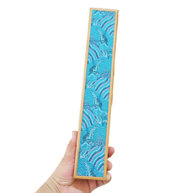 10 " or 9.5"   Chinese Xuan （Art） Paper Folding Fan Camphor wooden Song Brocade Box