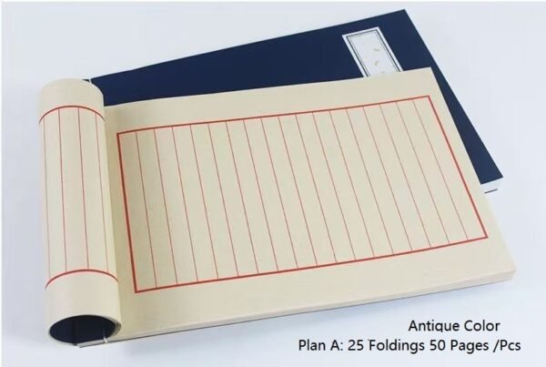 Xuan Paper Art Paper  Half Ripe Calligraphy Pratice Tally Book Art Stationary Supplies Traditional Thread Sewing Finanical Business Book attendance book