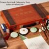 001 Chinese Sumi-E Painting Calligraphy Four Treasures of Study Art Painting Tool Collection Storage Box Solid Wood Box