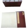 32*16cm  Xuan Paper Shakyo Paper Brochure Booklet Ablum Collection Gift Artworks Box Sets of The Heart Sutra Camphor Wood Red Color Box Package Articrafts.