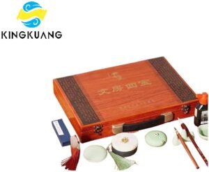 Chinese Sumi-E Painting Calligraphy Four Treasures of Study Art Painting Tool Collection Storage Box Solid Wood Box
