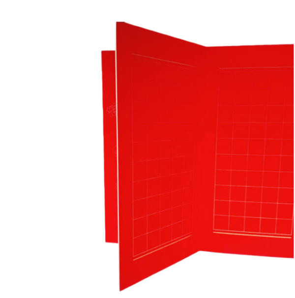 30*15cm Red xuan paper art Shakyo paper calligraphy paper artworks creation products writing painting paper The Heart Sutra Paper Box Sets Song Brocade Face Booklet