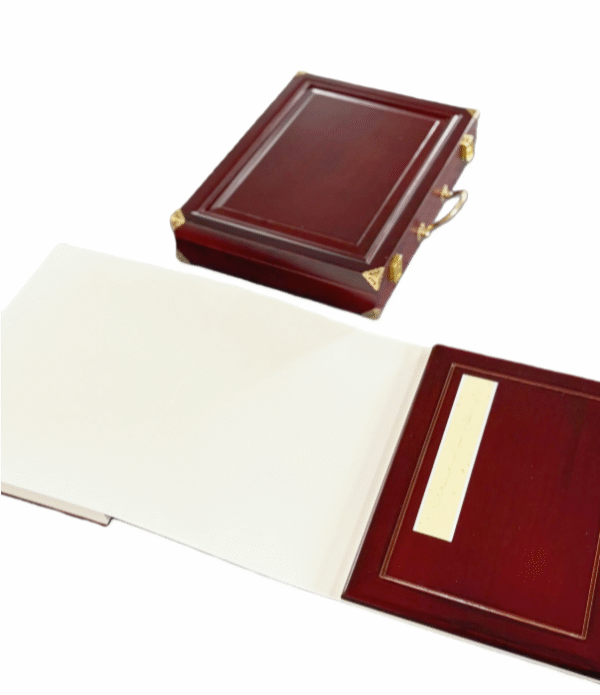 35*25*4.5cm Xuan Paper Art Paper Sumi-E Painting Paper Booklet Camphor wood Red Color Box