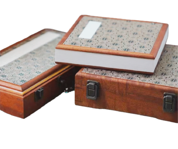 20*20cm Xuan Paper Raw Paper Handmade Watercolor Sumi-E Painting Calligraphy Paper Booklet Rosewood Box Set