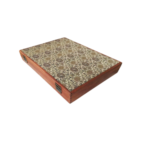 6 # 35*25*4.5cm Xuan Paper Ancient Booklet Package Song Brocade Faces Solid Wood Box