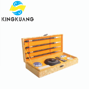 001 Four Treasure of Study Chinese Ink Brush Ink Stone Ink Pad Paste Ink Seal Student Basic Practice Calligraphy Painting for artworks Brocade Box Package