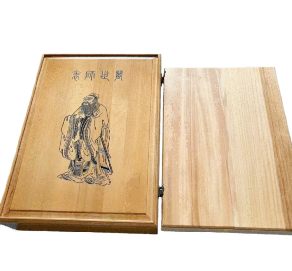45*32cm Chinese Xuan Paper Ancient Color Booklet Camphor Wood Mounted Box Gifts for Writing <The Analects of Confucius >