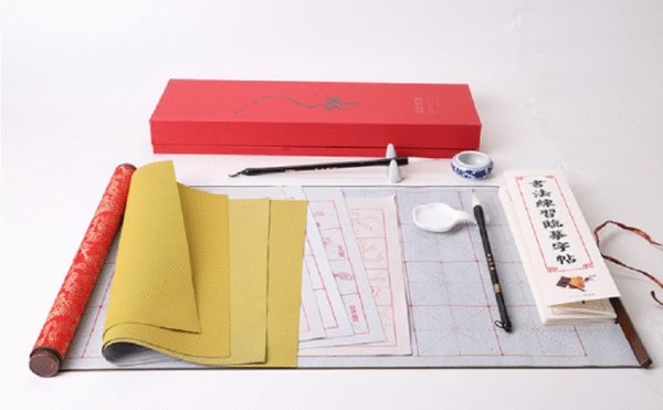 004 New Calligraphy Practice Tools of Four Treasures of Study Water Writing Cloth Scroll Set Paper Box