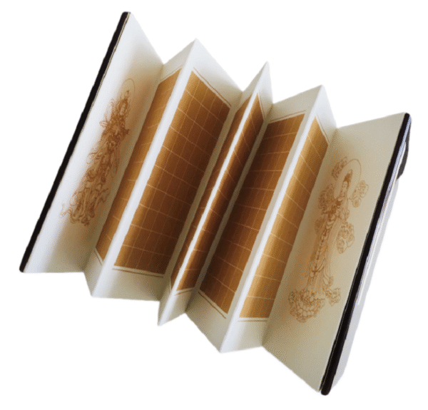 Xuan Paper Rice Paper  Shakyo Sutra HanJi  Shodo Calligraphy of brochure Yellow sandalwood Gift Package Box