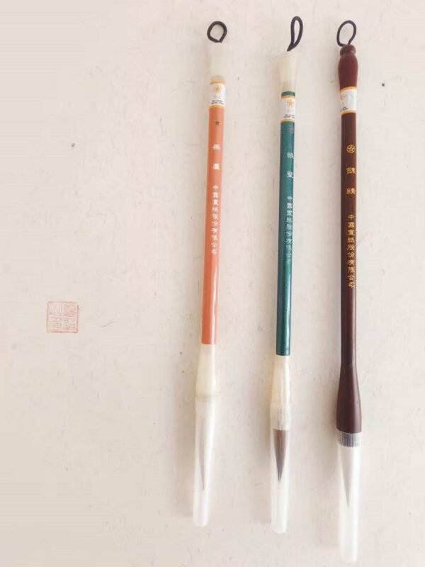 007 3pcs/ Lot Chinese Calligraphy Brush Pen Fine linen Magnet Box Set