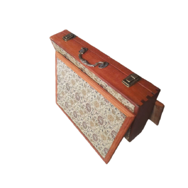 6 # 35*25*4.5cm Xuan Paper Ancient Booklet Package Song Brocade Faces Solid Wood Box