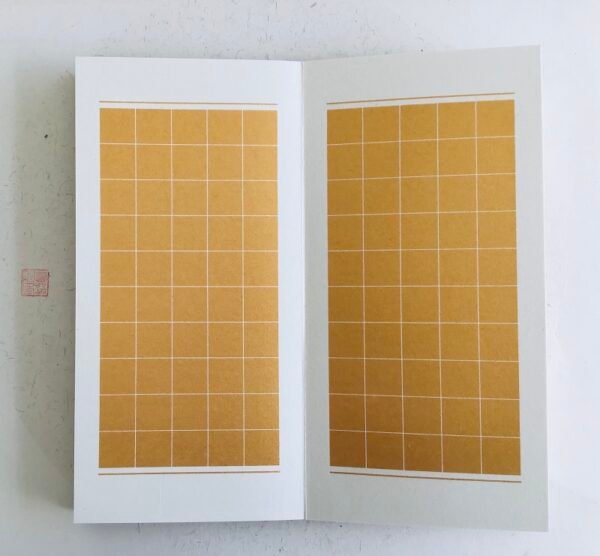 Xuan Paper Rice Paper  Shakyo Sutra HanJi  Shodo Calligraphy of brochure Yellow sandalwood Gift Package Box
