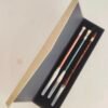 1004 3pcs/ Lot Chinese Calligraphy Brush Pen Fine linen Magnet Box Set